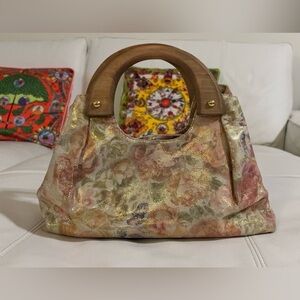 Stuart Weitzman Wood Handle Handbag